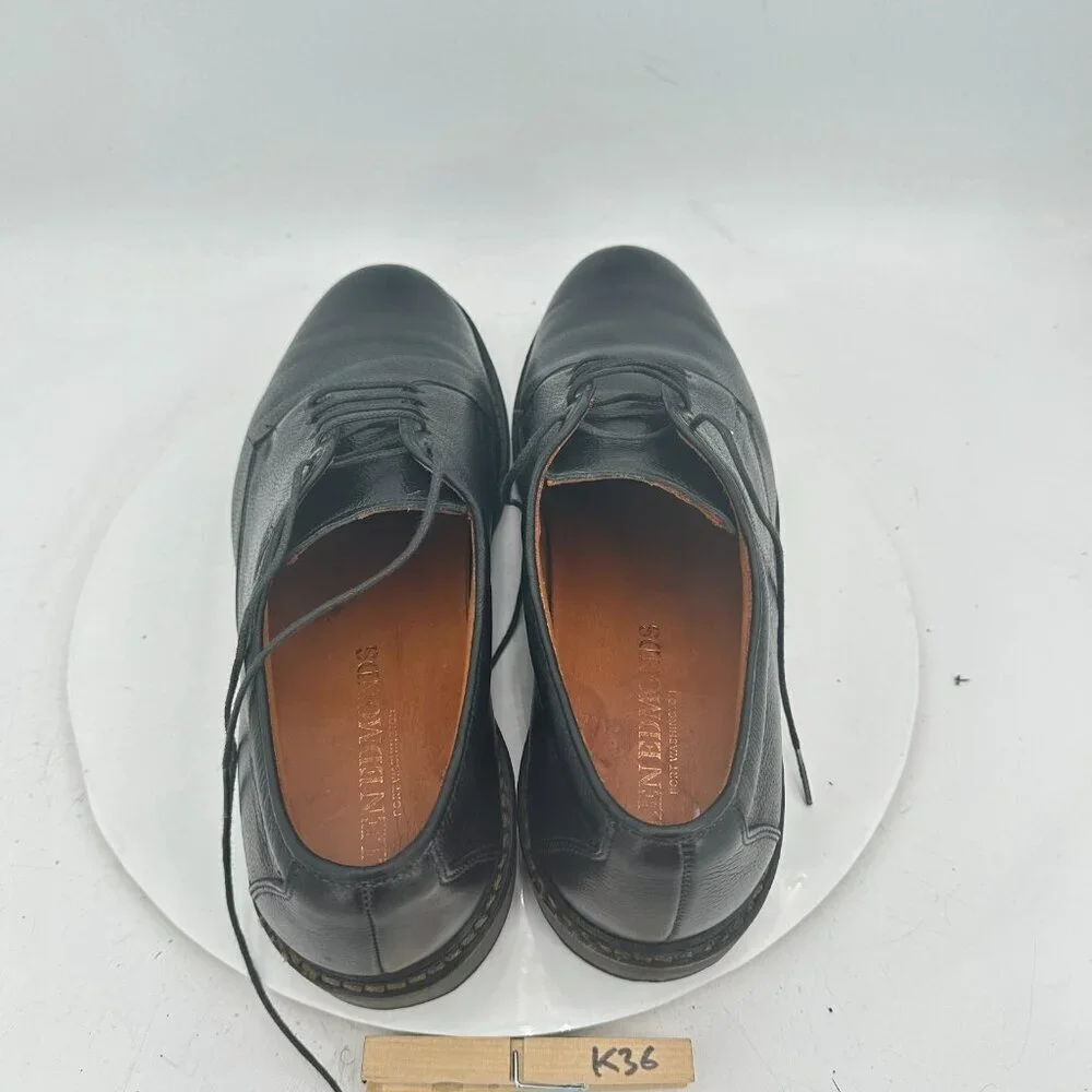 Allen Edmonds Port Washington Men Size 11.5D Black Leather Derby Dress Shoes